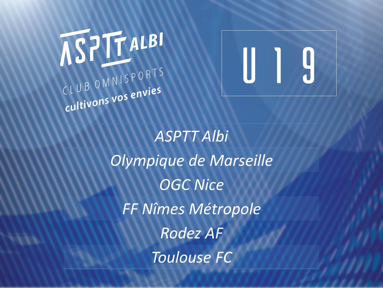 Les adversaires de l'ASPTT Albi U19